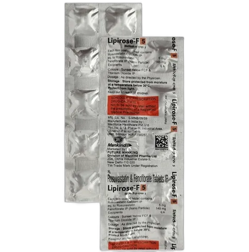 lipirose f 5mg tablet 10's